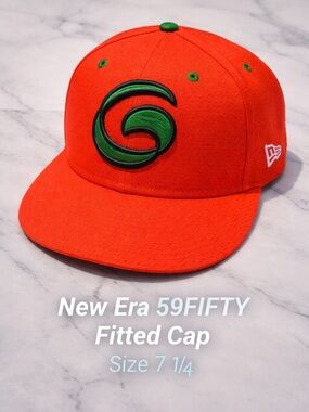 New Era 59FIFTY Red Fitted Cap with Green Eyelets